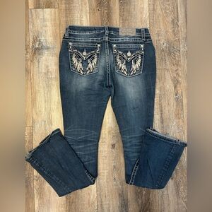 MissMe Women's Jeans Angel Wings Pockets